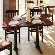 Flash Furniture Black/Mahogany / 30" x 48" Rectangular / Classic Tables