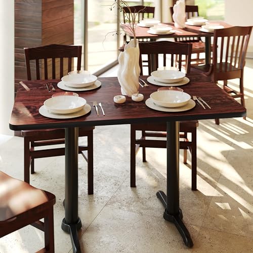 Flash Furniture Black/Mahogany / 30" x 48" Rectangular / Classic Tables