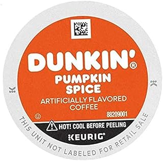 Dunkin' Donuts Coffee, Pumpkin Spice Flavored Coffee, K Cup Pods for Keurig Coffee Makers, 88 Count