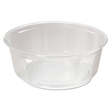 Alur PET Rolled Rim Round Deli Container Clear by Fabri-Kal – 8.5 ounces, Polyethylene Terephthalate (PET), clear, Model RD8