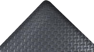 Notrax 485 Ergo Trax® with Vinyl Laminate 2' x 3' Anti Fatigue Mat | Slip Resistance with Diamond Textured Surface, Ideal for Industrial and Commercial Workplaces, Black, 485S0023BL