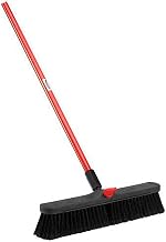LIBMAN Push Broom with Resin Block - 18" - Fine-Duty Bristles - Lot of 4