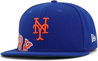 New Era New York Mets Light Royal Blue Side Split 59Fifty Fitted Baseball Hat
