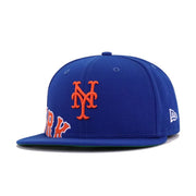 New York Mets Light Royal Blue Side Split 59Fifty Fitted Baseball Hat (US by New Era – 7 3/4, Polyester, Light Royal Blue, Model New Era 59fifty Fitted Baseball Hat