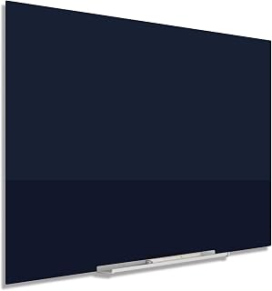 Quartet Dry Erase Board, 85" x 48" Glass Magnetic Whiteboard, Wide Format Horizontal Board, InvisaMount, Black (G8548IMB)