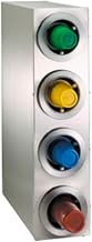 CTC-R-4SS Countertop Cup Dispensing Cabinet, (4) ADJ-2F, 8 oz. to 44 oz. Cups, Stainless Steel, 32-1/2" H x 8-1/8" W x 23" D
