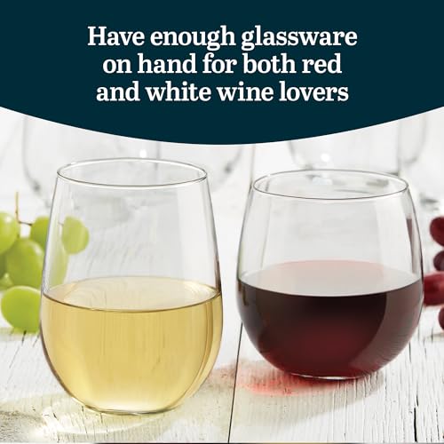 Libbey Stemless Red & White 12 / 12 Count / Set Wine Glasses