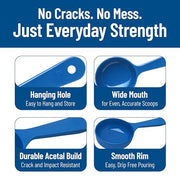 Carlisle FoodService Products 8 Ounces / Blue / Flat Cooking Spoons