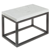 Black Display Riser with Marble Top - 7" H by HUBERT – Metal, Black, Model 73114+14683