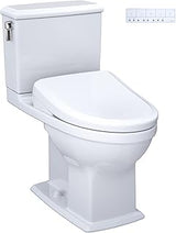 TOTO WASHLET®+ Connelly® Two-Piece Elongated Dual Flush 1.28 and 0.9 GPF Toilet and Classic WASHLET S7A Classic Bidet Seat, Cotton White - MW4944734CEMFG#01