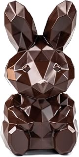 Martellato MA3016 Clear Polycarbonate Easter Chocolate Mold with 2 Half-Faceted-Bunny Cavities