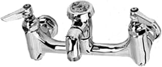 T&S Brass B-0674-POLM Service Sink Faucet, Wall Mount, 8" Centers, Vacuum Breaker, Polished Chrome (Pack of 6)