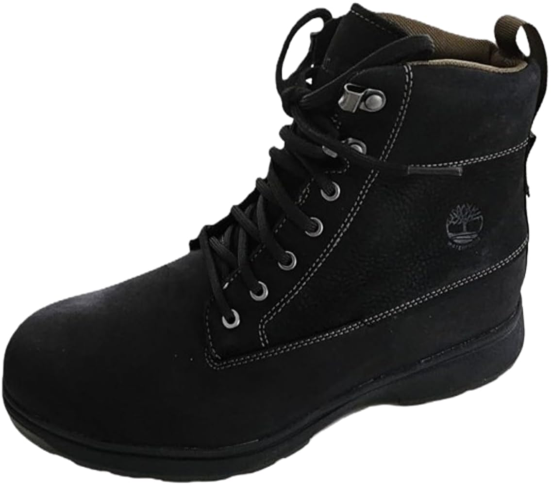Men's Atwells Ave Wp Ankle Boot by Timberland – 12, Leather, Jet Black