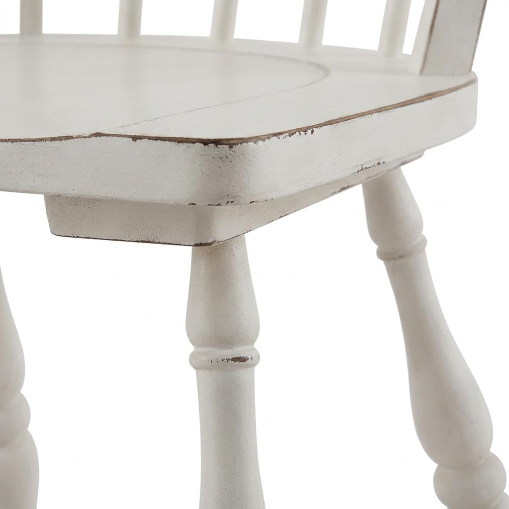 Rubberwood Solid Wood Back Side Chair Set of by Starlight Canyon Home – Rubberwood Solids with White Oak and Birch Veneers, White, Pack of 2