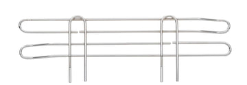 Super Erecta 4" High Stackable Ledge for Wire Shelving by METRO – 18, Chrome, Model L18N-4C