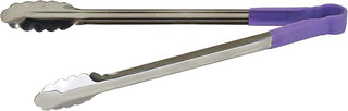 Winco 16" Purple Stainless Steel Serving Tongs