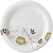 Dixie UX9PATH Pathways Soak-Proof Shield Mediumweight Paper Plates, 8 1/2", Grn/burg, 1000/ct