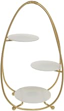American Metalcraft SRG3 Oval 3-Tier Buffet Stand, Gold