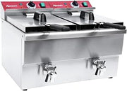 Adcraft Double Deep Fryer, 16 lb Capacity, in Stainless Steel