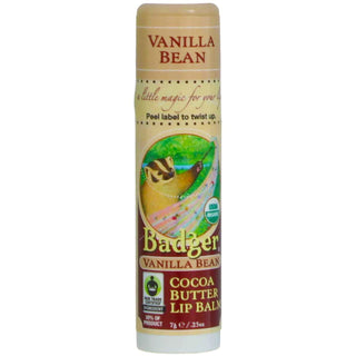 Cocoa Butter Lip Balm-Vanilla Bean by Badger – 2 Count (Pack of 1), A1087, Pack of 2, Model XA-048B