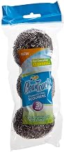 Clean Up Stainless Steel Scourers in Poly Bag, 3-Pack