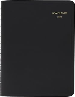 2022 Four Person Group Daily Appointment Book by AT-A-GLANCE, 8" x 11", Large, Black (7082205)