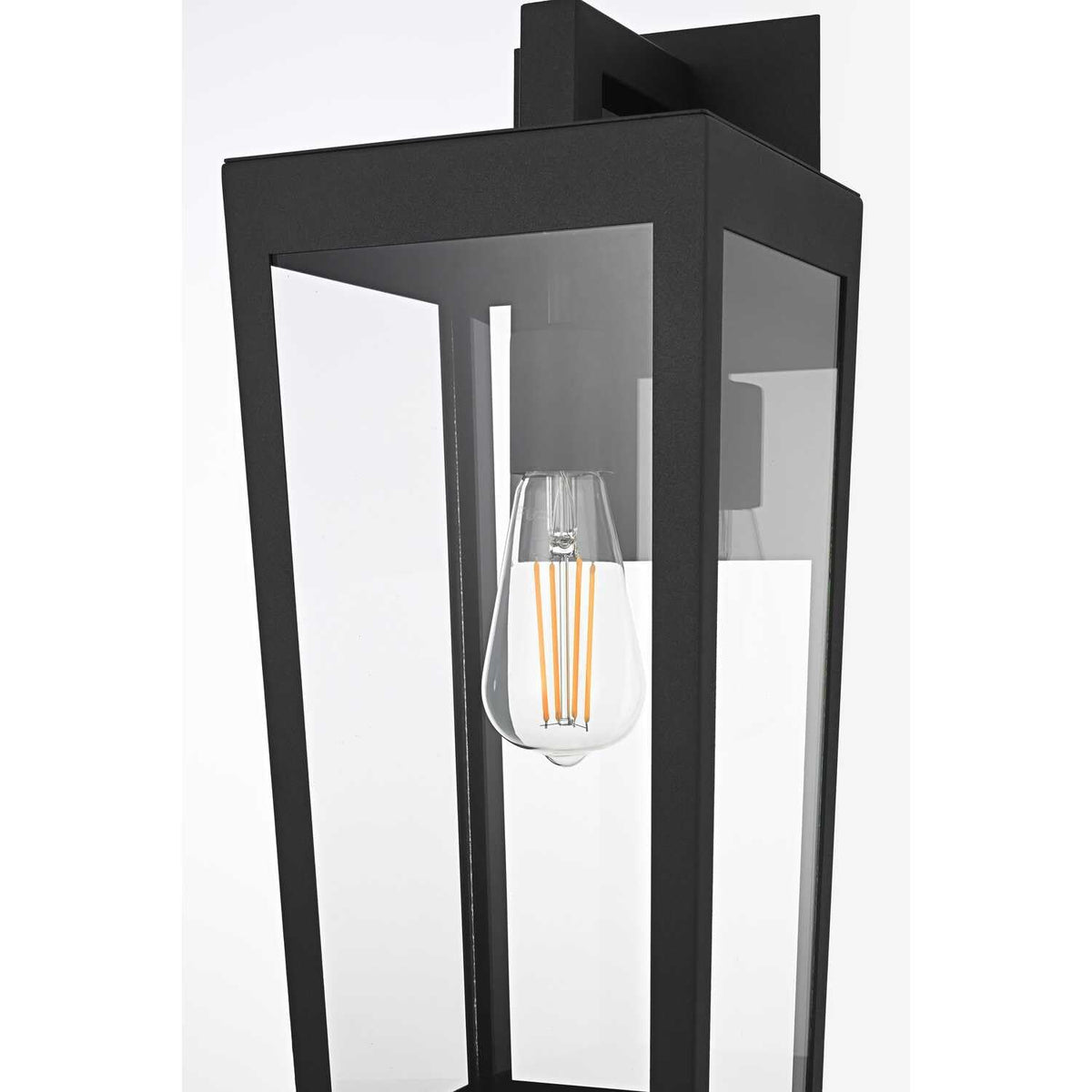 William One Light Outdoor Wall Sconce Black by Lighting Design – Iron, Black