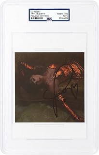 Taylor Signed 'Life Of A Showgirl' (Laying Down) 5x5 CD Insert w/Heart - (PSA/DNA Encapsulated)