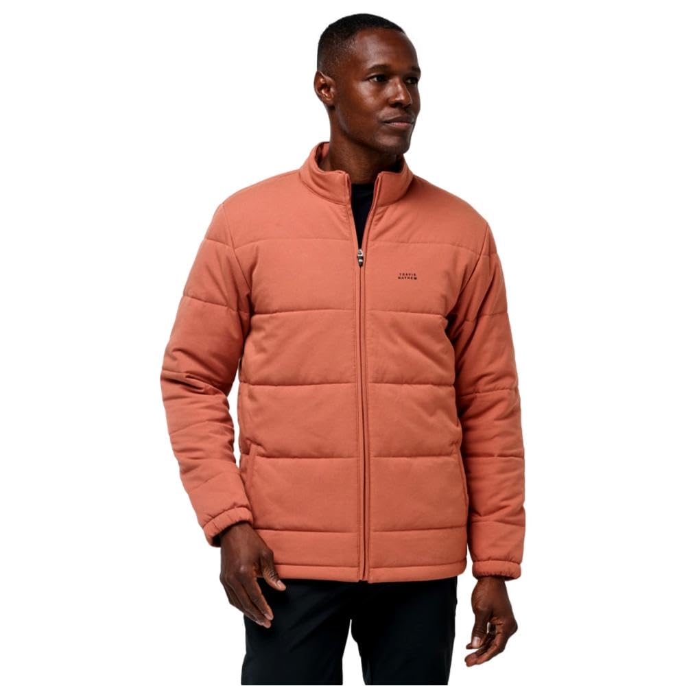 Mens Climate Drop Jacket Heather Copper M by TravisMathew – Polyester, Heather Copper, Model 1MZ270
