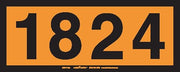 Labelmaster ZOPP1824 UN1824 Panel Hazmat Placard, Permanent Vinyl, Orange (Pack of 25)