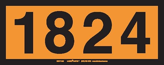 Labelmaster ZOPP1824 UN1824 Panel Hazmat Placard, Permanent Vinyl, Orange (Pack of 25)
