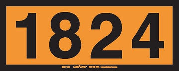 Labelmaster ZOPP1824 UN1824 Panel Hazmat Placard, Permanent Vinyl, Orange (Pack of 25)