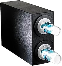 BFL-S-2BT Countertop Cup Dispensing Cabinet, (2) BFL-2F, 8 oz. to 44 oz. Cups, Black Polystyrene, 16-1/4" H x 8" W x 23" D