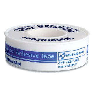 Waterproof Tape w/Plastic Spool by First Aid Only – 1 inch x 5 yards, Plastic, White, Model FAO730015