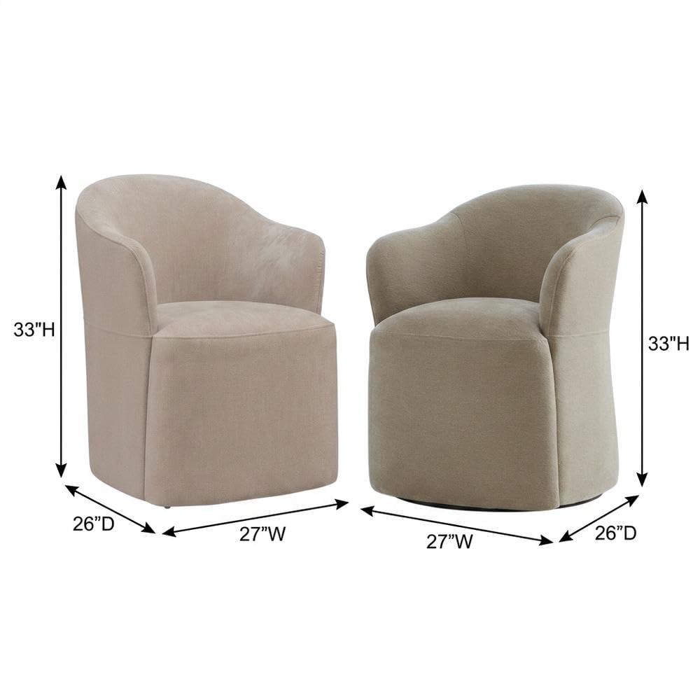 Solid Wood Upholstered Dining Chair with Castors by Starlight Canyon Home – Solid Hardwood,Plywood, Brown, Pack of 4