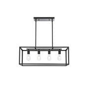 Judah Four Light Pendant Black by Lighting Design – Iron, Black