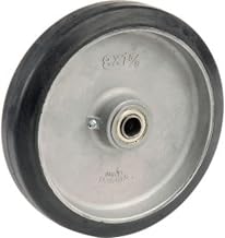 Wesco 8"" x 1-1/2"" Mold-On Rubber Wheel 108545-5/8"" Axle Size - 1 Each