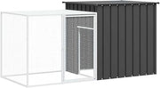 vidaXL Rabbit Cage Anthracite 78.7"x35.8"x39.4" Galvanized Steel