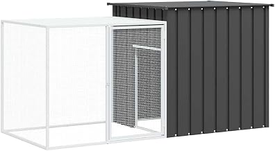 vidaXL Rabbit Cage Anthracite 78.7"x35.8"x39.4" Galvanized Steel