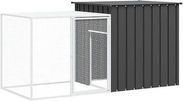 vidaXL Rabbit Cage Anthracite 78.7"x35.8"x39.4" Galvanized Steel