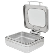 Kratos 4 Qt Modern Style Stainless Steel Half Size Chafer Induction-Ready by HUBERT – Stainless Steel, Silver, Model J306
