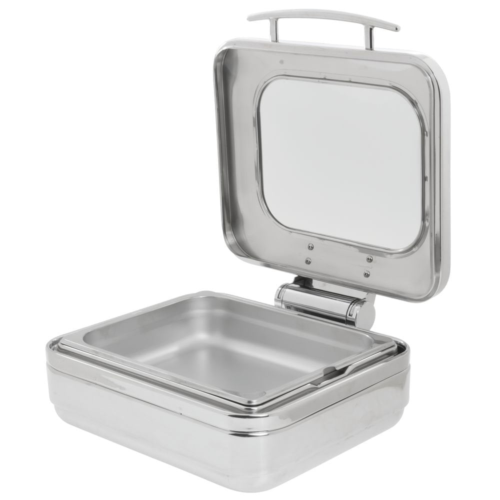 Kratos 4 Qt Modern Style Stainless Steel Half Size Chafer Induction-Ready by HUBERT – Stainless Steel, Silver, Model J306