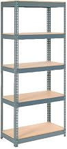 Global Industrial Boltless Extra Heavy Duty Shelving 36" W x 18" D x 72" H, 5 Shelves, Wood Deck
