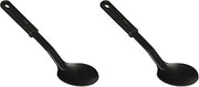 Winco NC-SS1 Nylon Solid Spoon, Black Medium (Pack of 2)