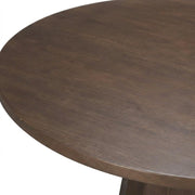 Dark Brown Wooden Round Pedestal Dining Table by Starlight Canyon Home – 60-inch diameter, 30-inch height, Solid Wood, Brown