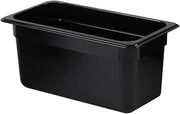 Thunder Group PLPA8136BK Food Pan, 1/3 Size, 6" deep, Shatter and Scratch Resistant, Dishwasher Safe, Polycarbonate, Black, NSF, Pack of 6