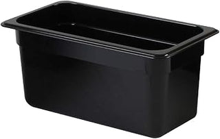Thunder Group PLPA8136BK Food Pan, 1/3 Size, 6" deep, Shatter and Scratch Resistant, Dishwasher Safe, Polycarbonate, Black, NSF, Pack of 6