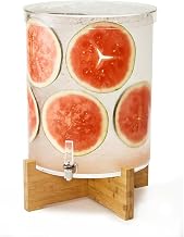 Rosseto LD178 14 Gal. Pool Beverage Dispenser, with Bamboo Base