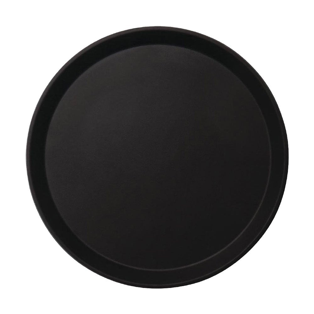Camtread Round Server Tray by Cambro – Fiberglass, Black, Model 1100CT110