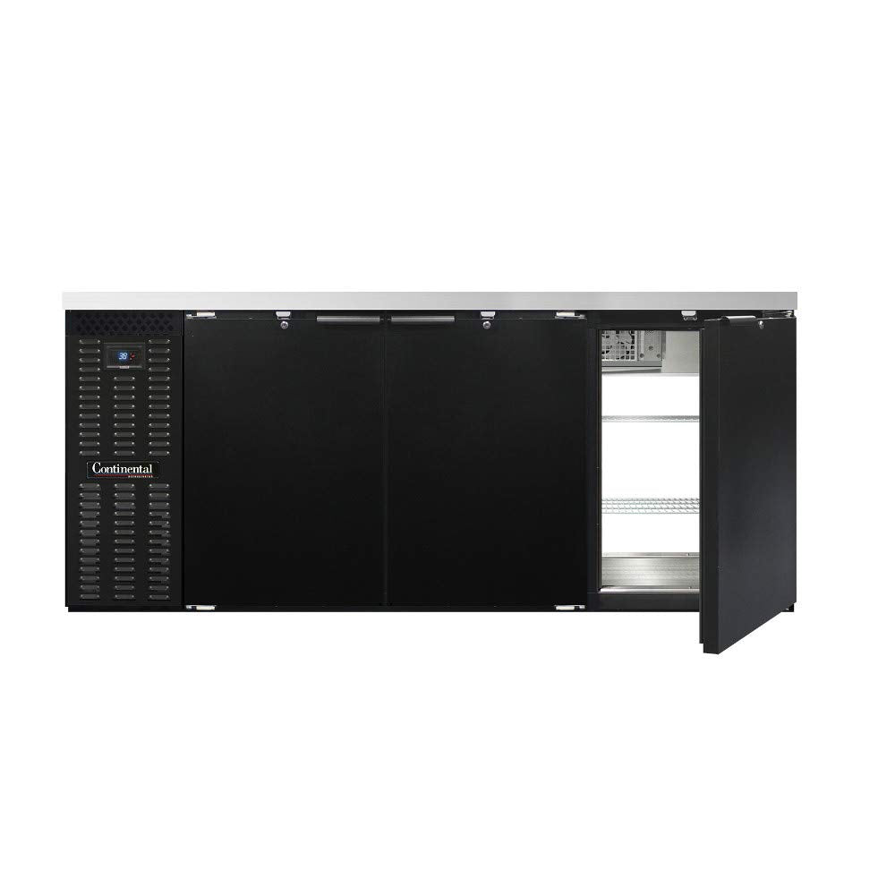 BBC79S-PT Three Section Refrigerated Pass-Thru Back Bar Cooler by Continental Refrigerator – Commercial Grade